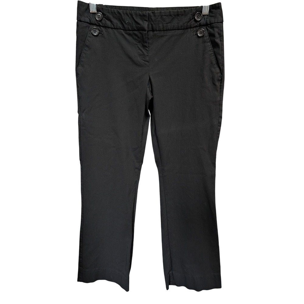 The Limited Drew Fit Pants Womens 2 Black Excellent Sailor Button Trousers